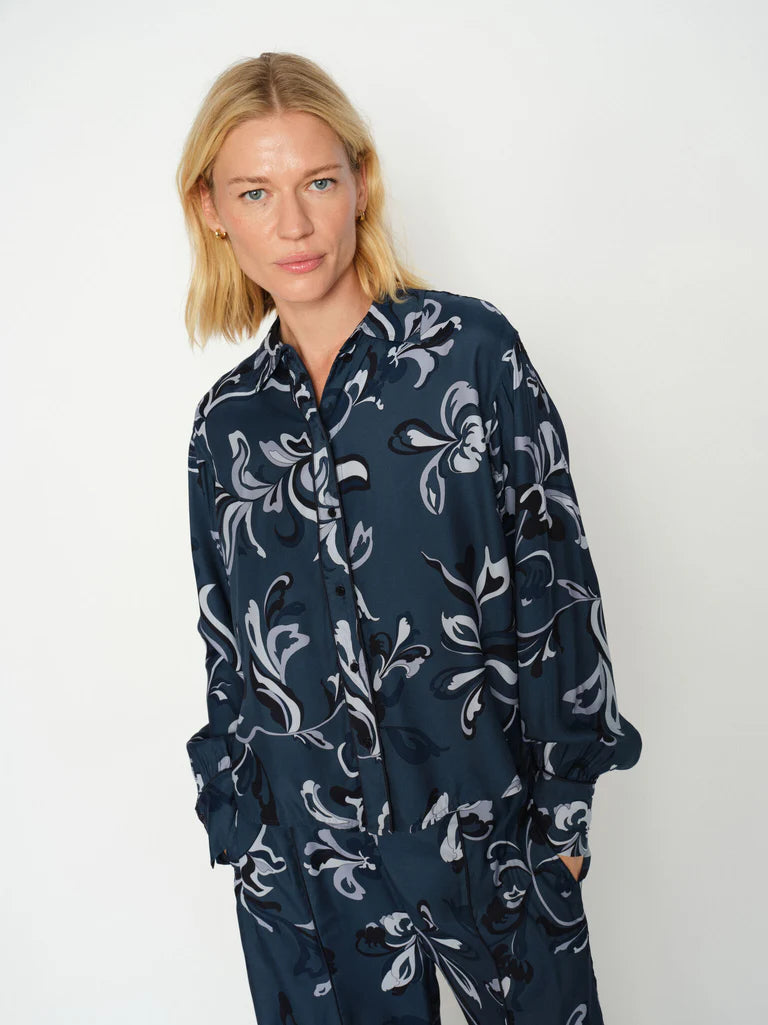 Mos Mosh Abina Serve Shirt Ensign Blue