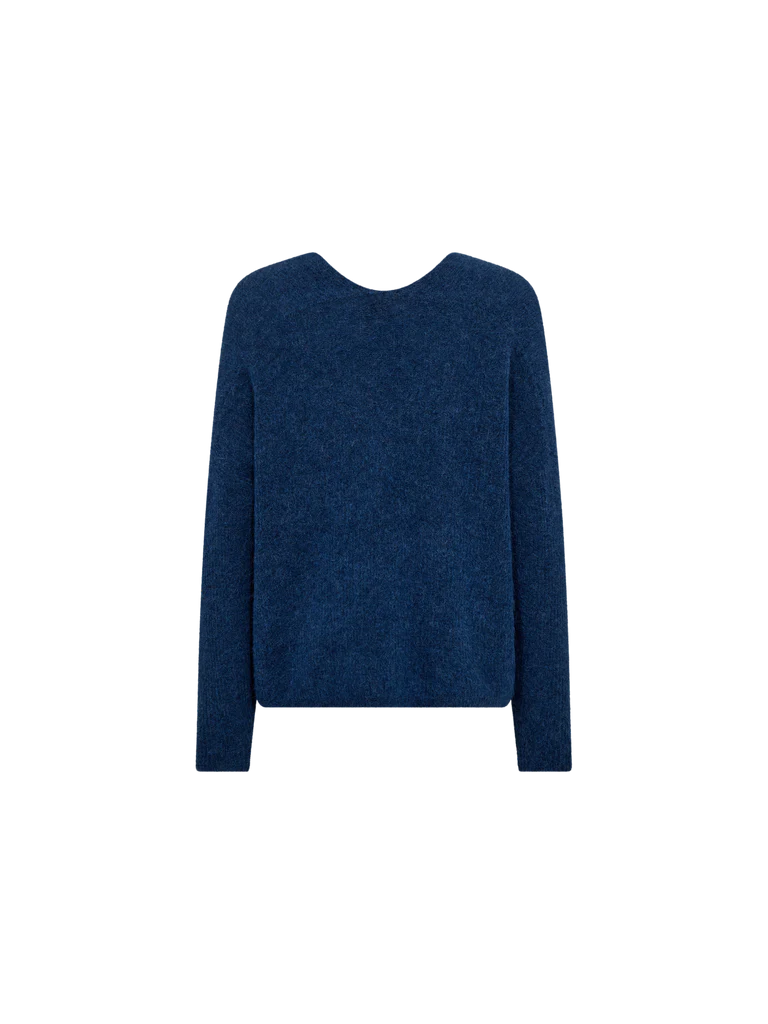 Mos Mosh Thora V-Neck Knit Ensign Blue