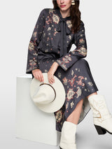 Marc Cain Collections Long Dress with Paisley Print Periscope AC21.14W06