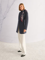 Marc Cain Collections Wool Coat with Decorative Stitching Periscope AC11.02W33