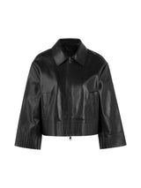 Marc Cain Collections Rethink Together Lamb Nappa Leather Jacket AC12.04L01
