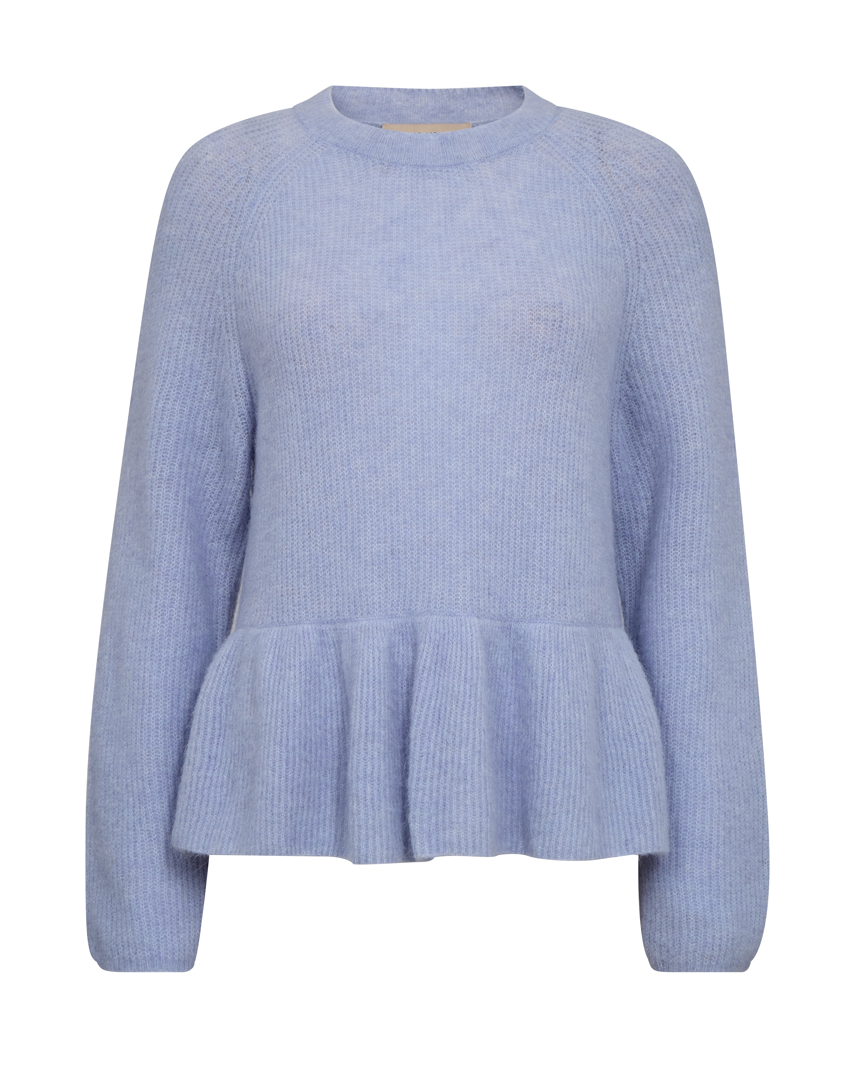 Mos Mosh Thora O-Neck Frill Sweater Eventide