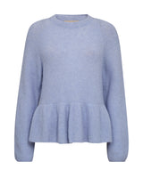 Mos Mosh Thora O-Neck Frill Sweater Eventide