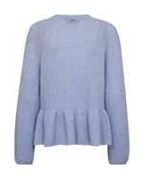 Mos Mosh Thora O-Neck Frill Sweater Eventide