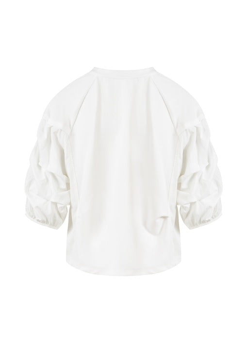Coster Copenhagen Blouse with Puffy Sleeves Off White