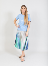 Coster Copenhagen Plisse Skirt in Gradient Print