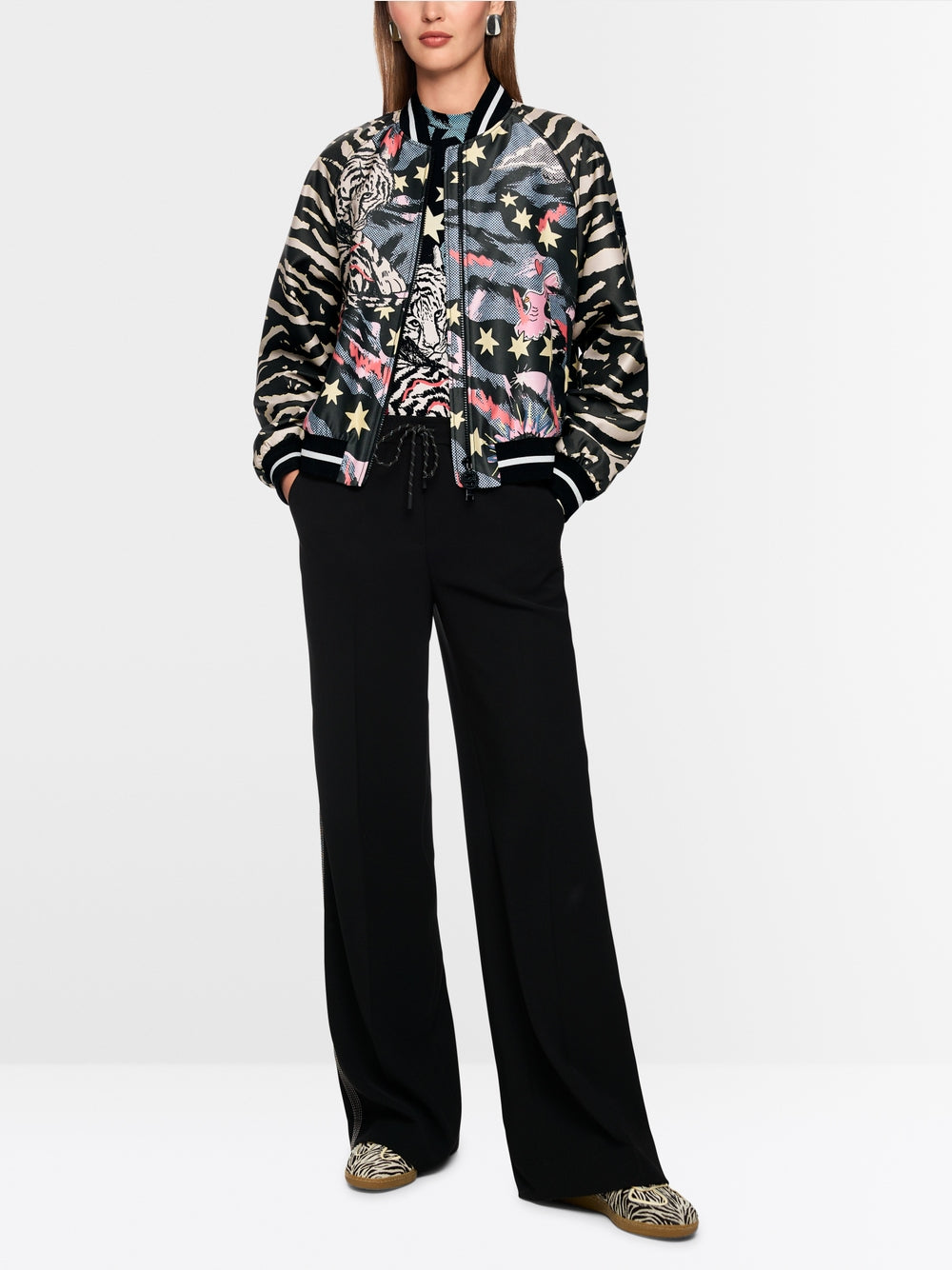 Marc Cain Sports Blouson Jacket with Comic Print AS31.13W23