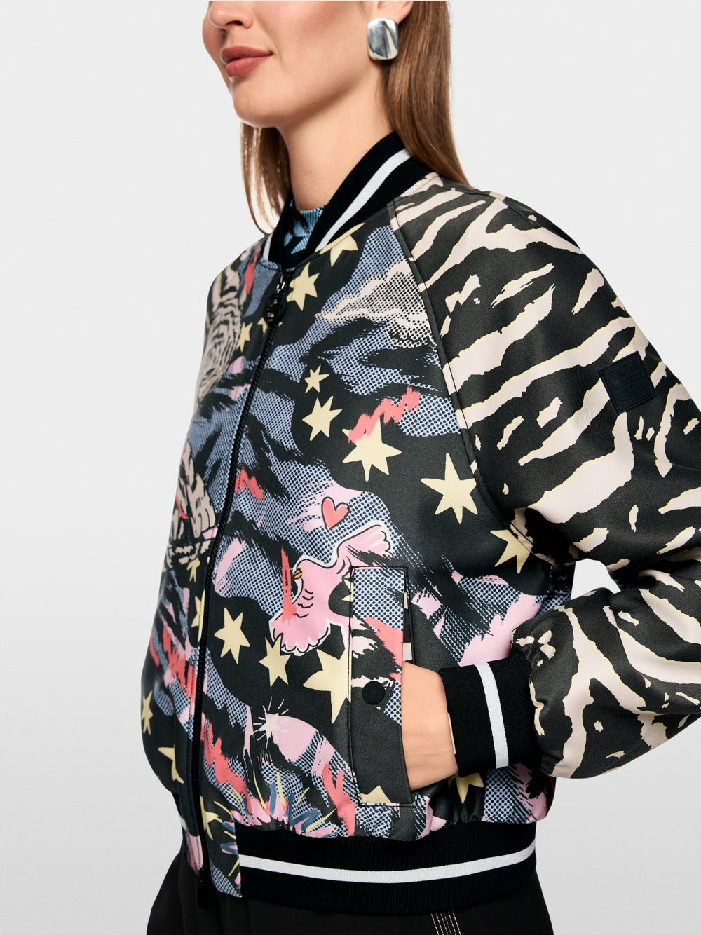 Marc Cain Sports Blouson Jacket with Comic Print AS31.13W23