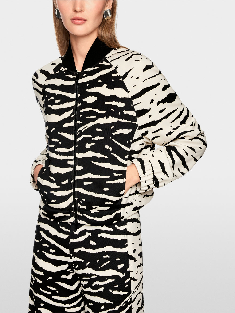 Marc Cain Sports Blouson Jacket with Animal Print AS31.04J03