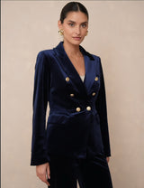 FROCKS Stretch Velvet Blazer Midnight
