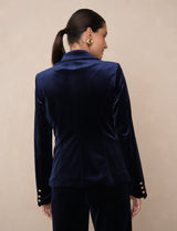 FROCKS Stretch Velvet Blazer Midnight