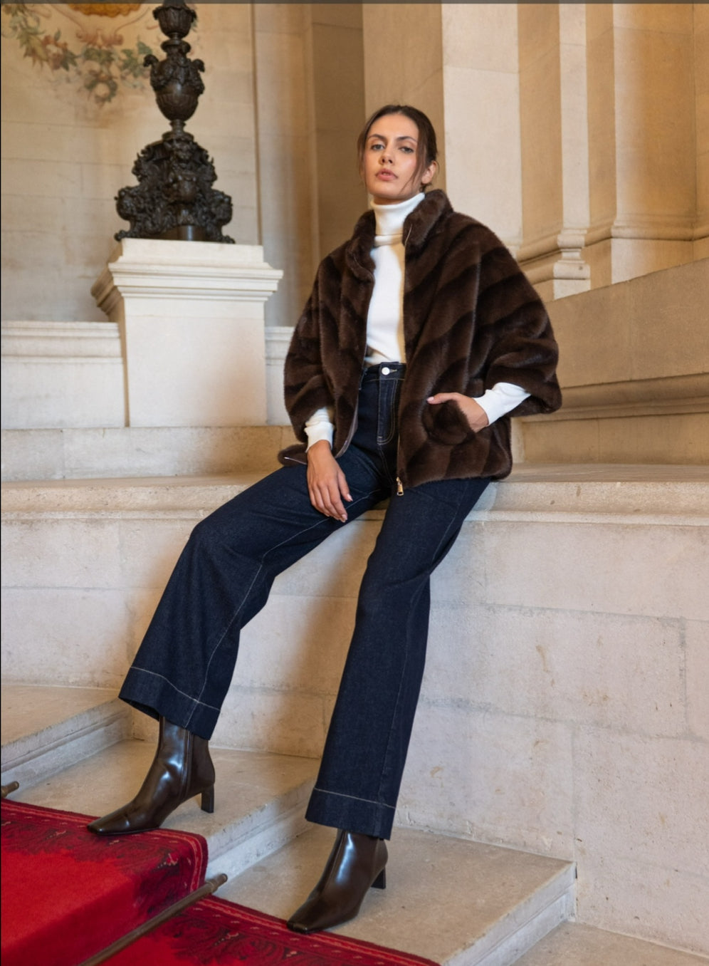 FROCKS Faux Fur Choc