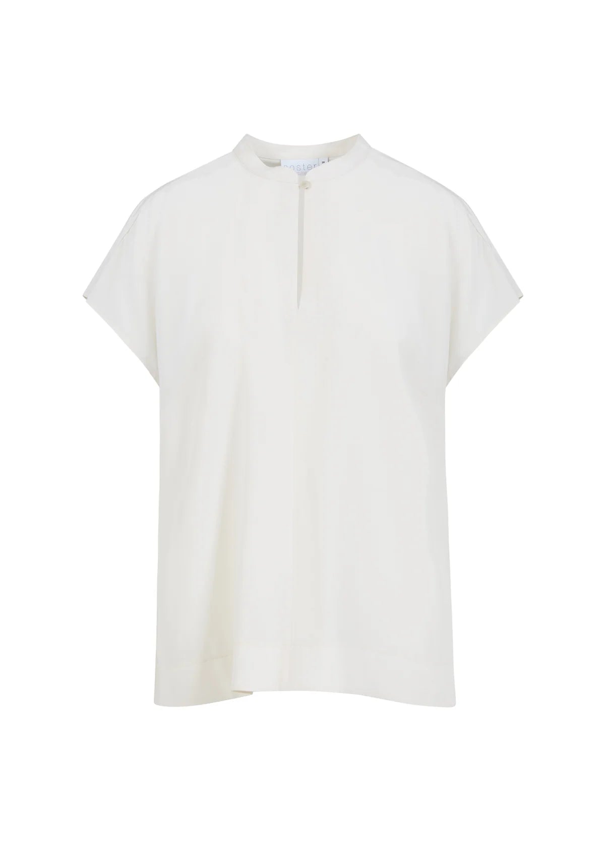 Coster Copenhagen Top with stand-up collar Off White