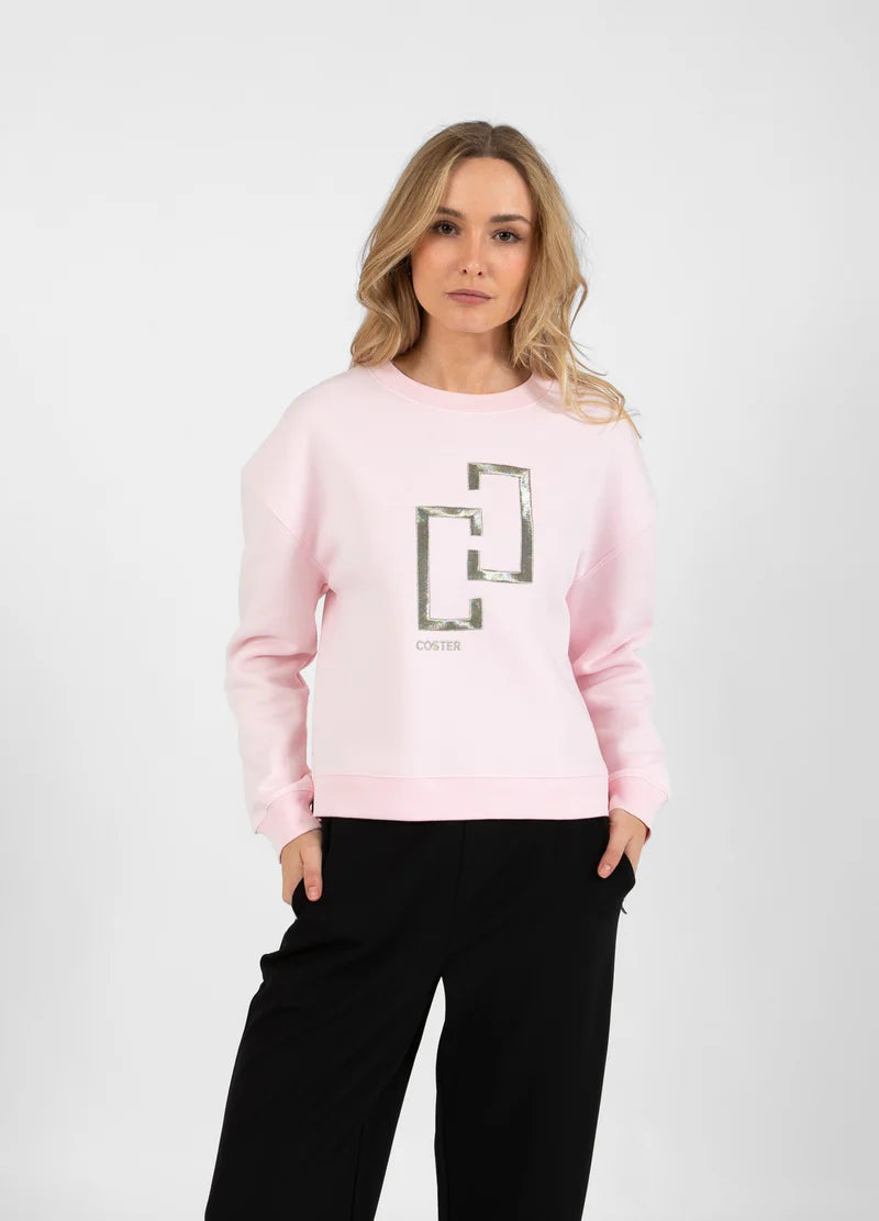 Coster Copenhagen Logo Sweatshirt Powder Rose