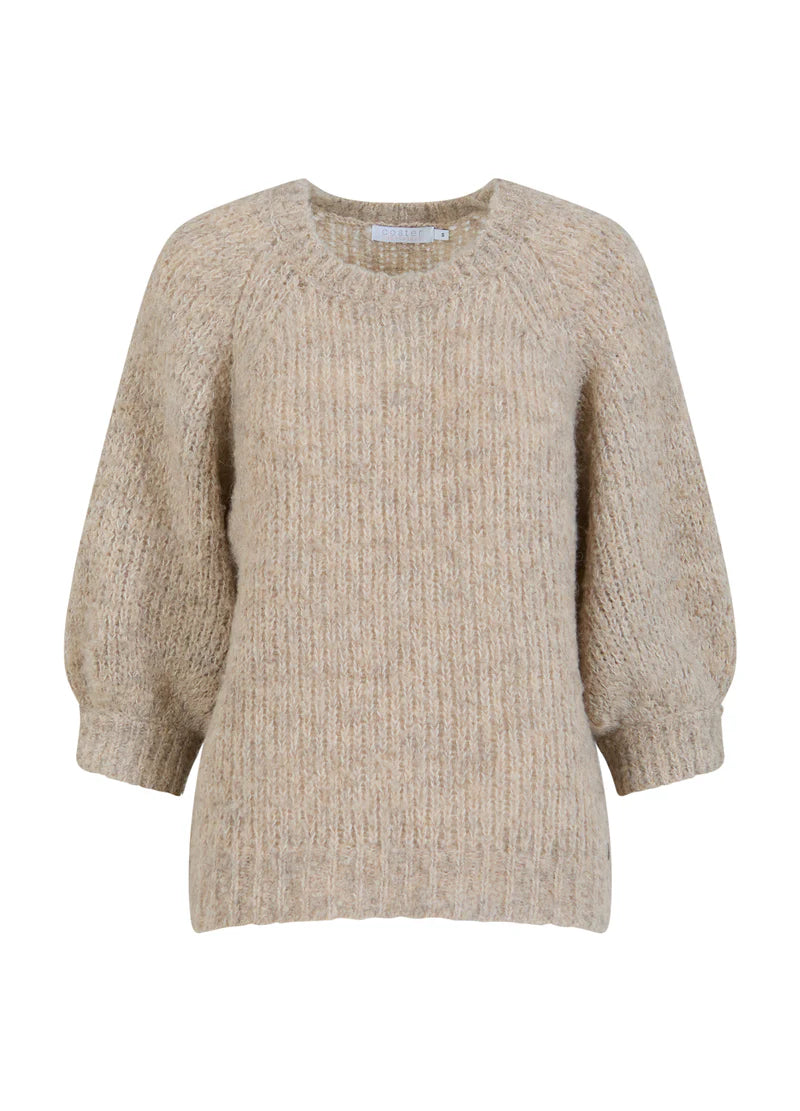 Coster Copenhagen Sweater with Balloon Sleeve Pale Sand