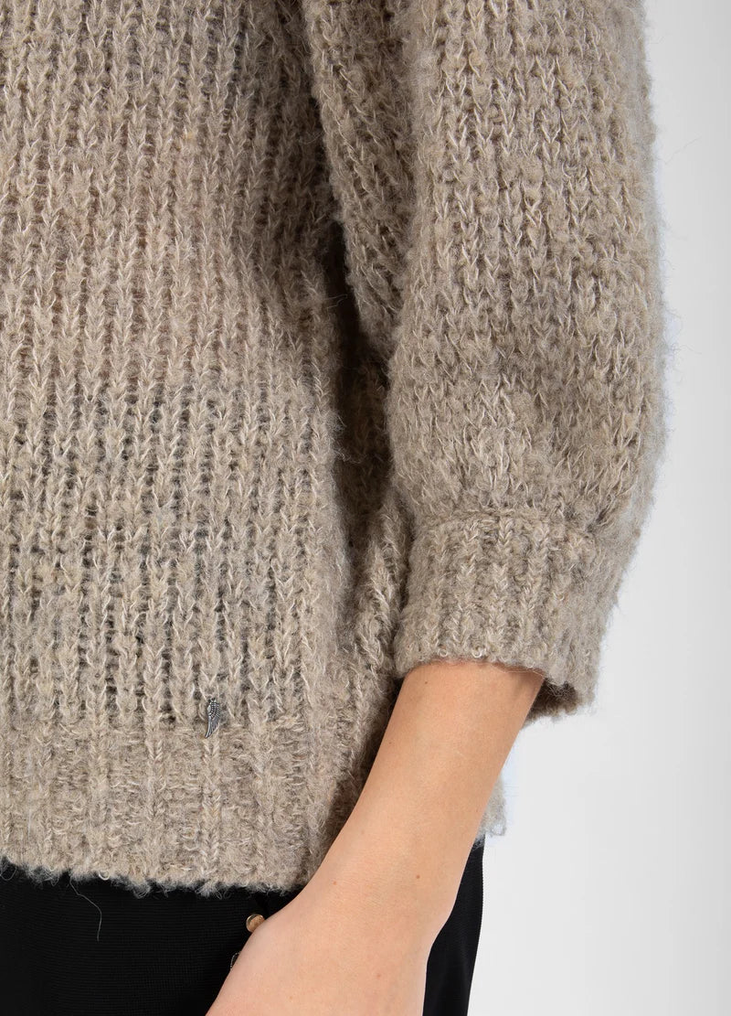 Coster Copenhagen Sweater with Balloon Sleeve Pale Sand