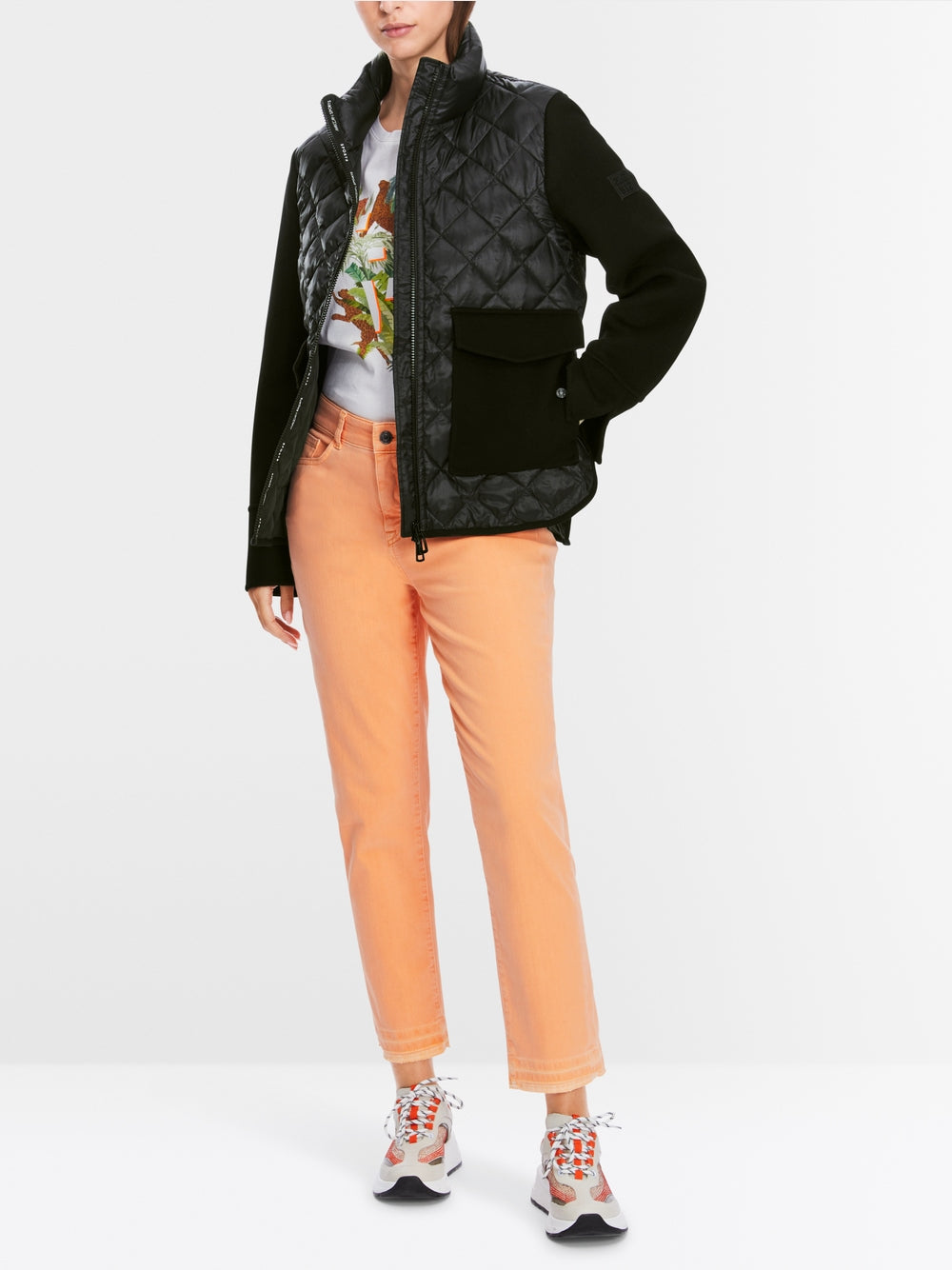 Marc Cain Sports Outdoor Jacket in material mix Black