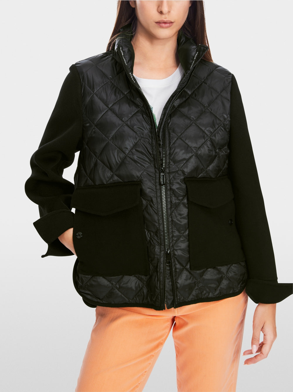 Marc Cain Sports Outdoor Jacket in material mix Black