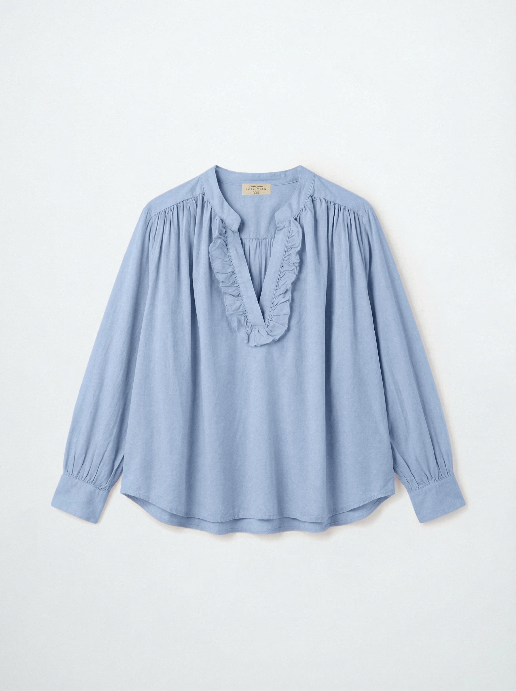 FROCKS Pia Frill Blouse Cashmere Blue