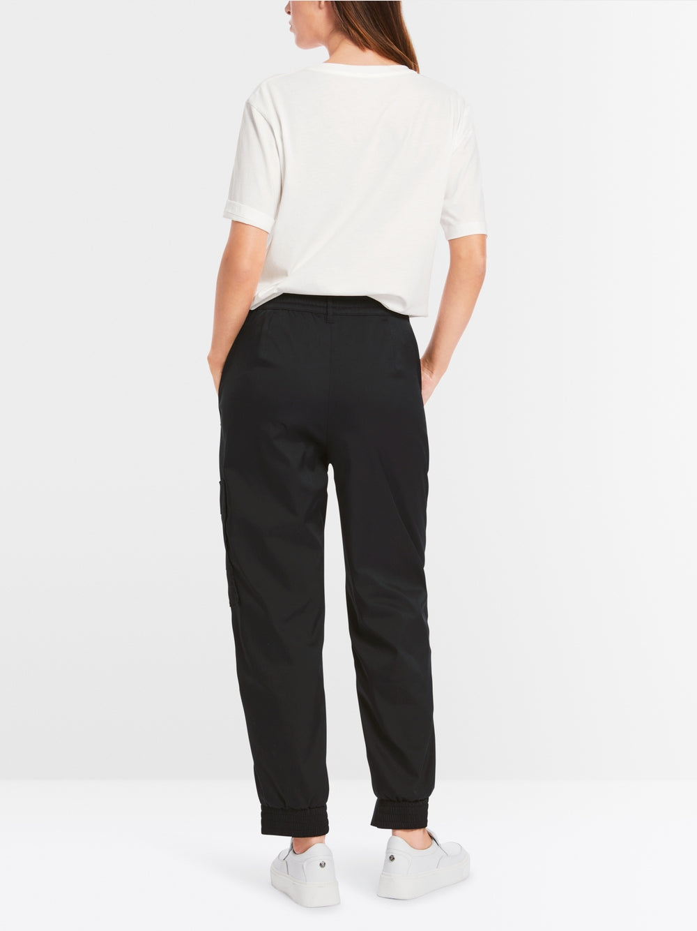 Marc Cain Sports REWARI Trousers in aviator style Black