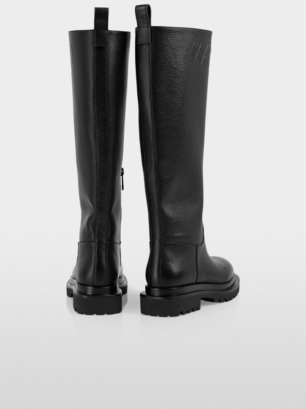 Marc Cain Sports Grained Calfskin high boot Black