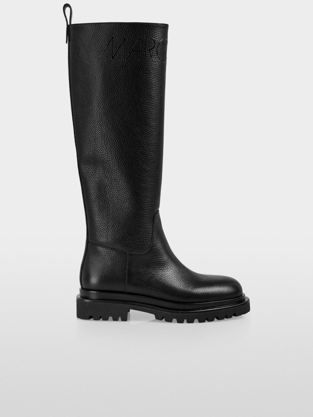 Marc Cain Sports Grained Calfskin high boot Black