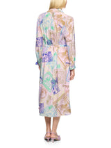 Marc Cain Collections MIDI Print Dress Pink Tulle AC21.20W19