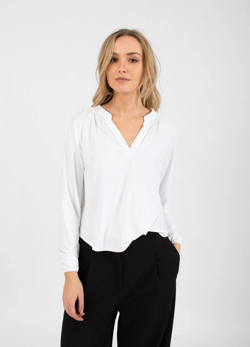 Coster Copenhagen Wide Shirt with Smock White