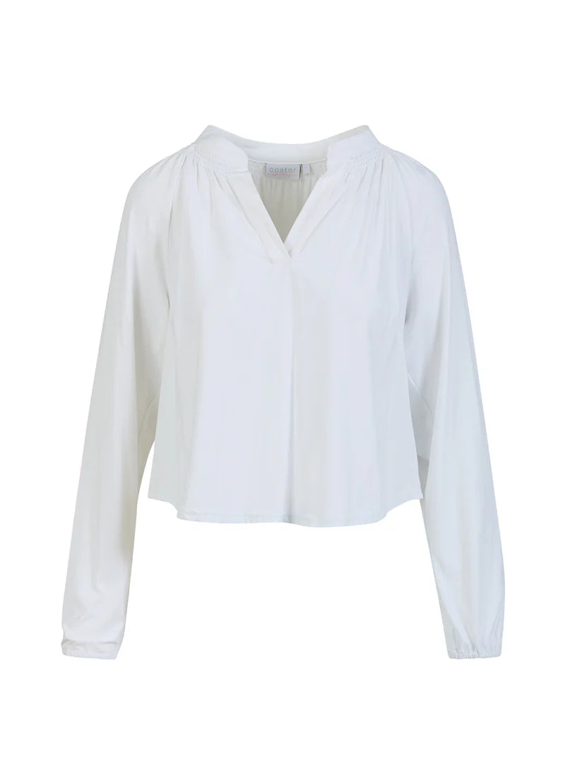 Coster Copenhagen Wide Shirt with Smock White