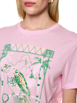 Marc Cain Collections “Rethink Together” TShirt with Motif Pink Tulle AC48.11J26