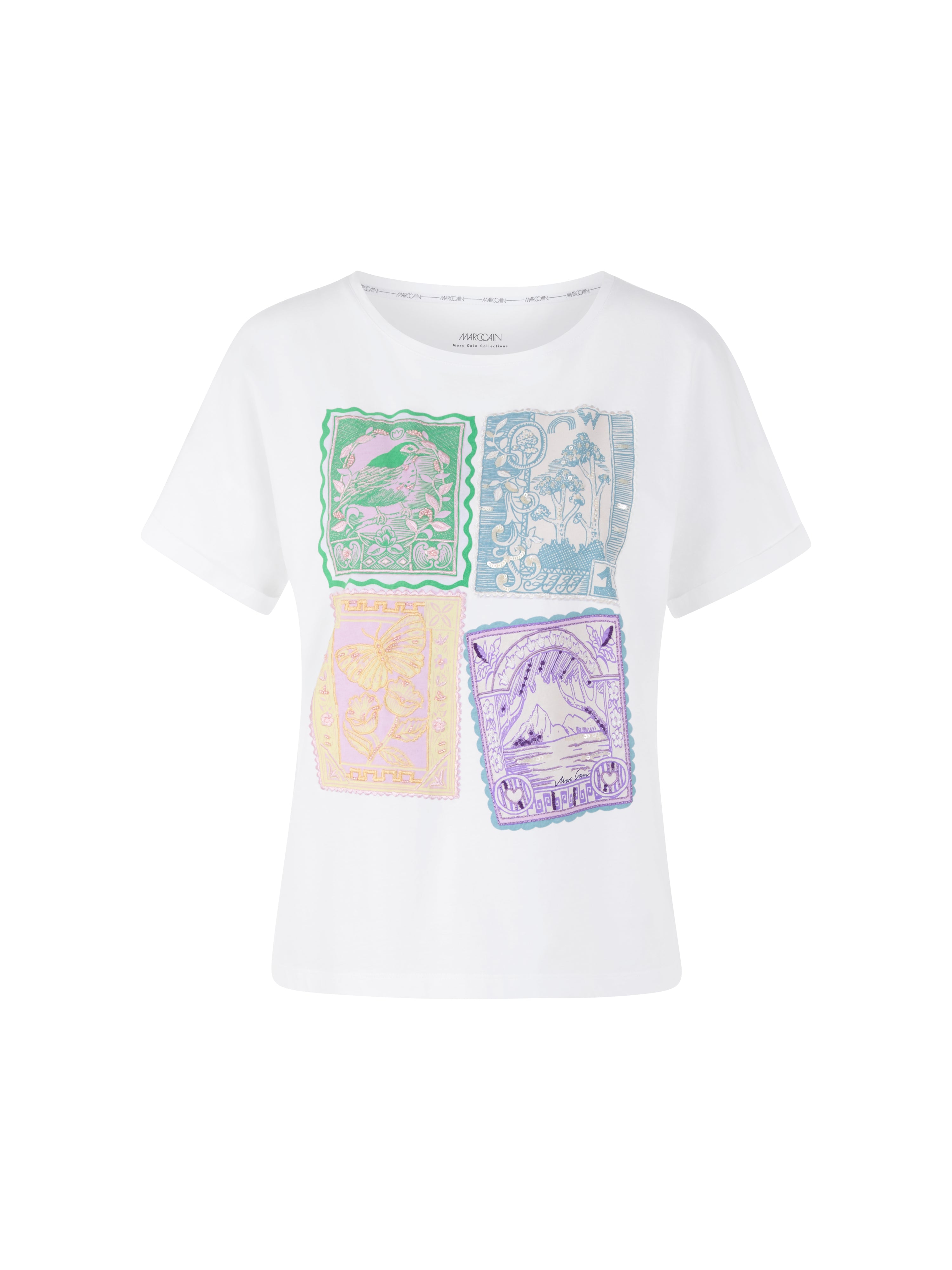 Marc Cain Collections Embellished Cotton Shirt White AC48.26J27