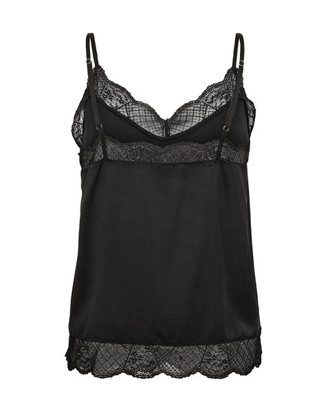 Mos Mosh Ditte Lace Singlet Black