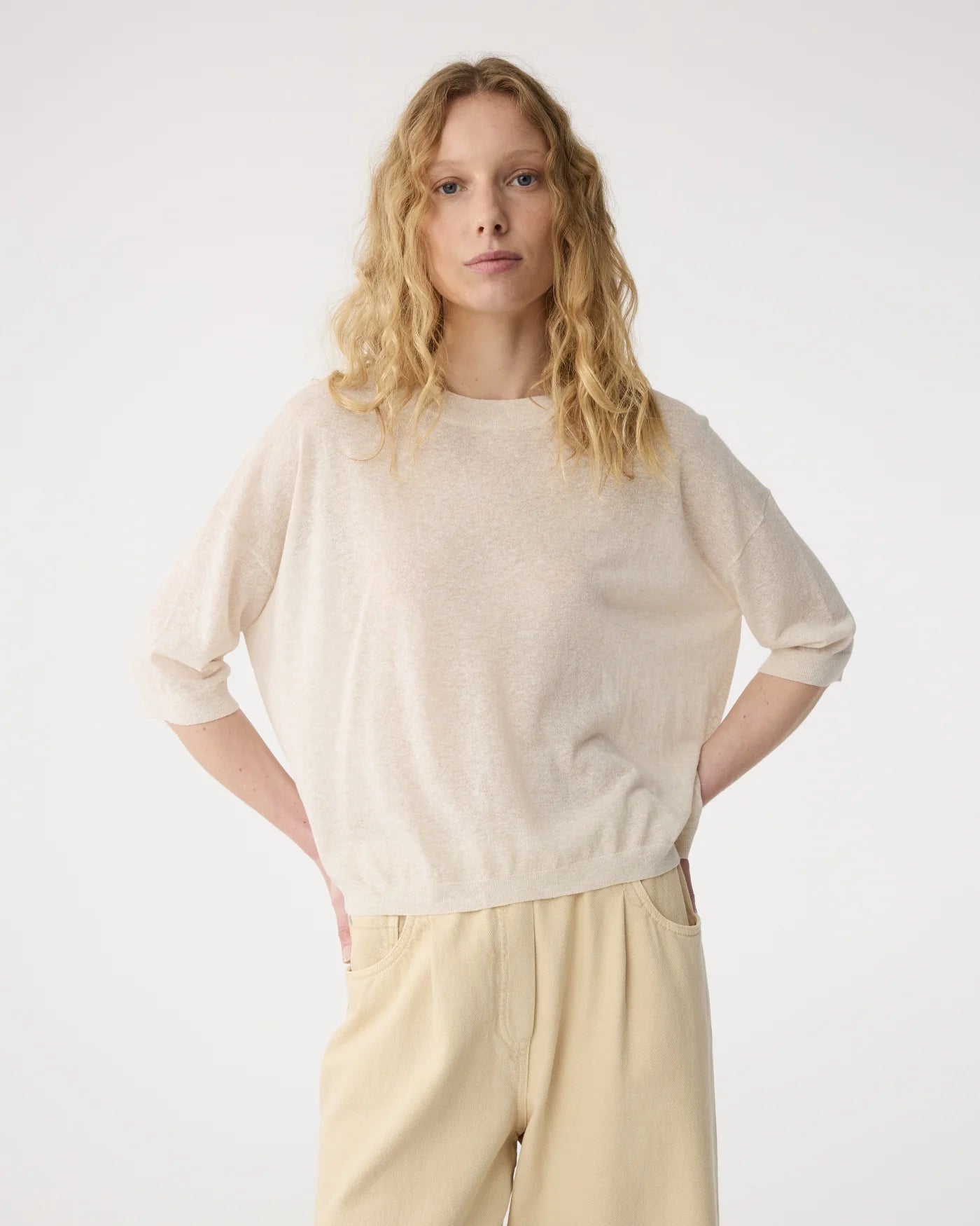 Knit-ted Fanes Tee Creme