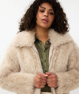 Esqualo Short Fur Jacket Sand