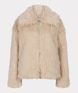 Esqualo Short Fur Jacket Sand