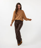 Esqualo Batwing Sweater Lurex Caramel