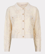 Esqualo Cardigan 3D Flowers Light Sand