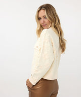 Esqualo Cardigan 3D Flowers Light Sand