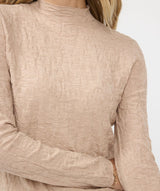 Esqualo Jacquard Turtleneck Beige