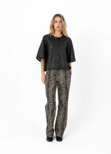 Coster Copenhagen Leather Shirt with Laser Cut Artwork Black