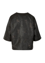 Coster Copenhagen Leather Shirt with Laser Cut Artwork Black