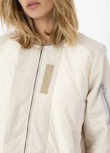 Coster Copenhagen Quilted Bomber Jacket Pearl