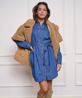 Esqualo Oversized Poncho Teddy Brandy