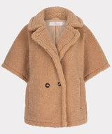 Esqualo Oversized Poncho Teddy Brandy