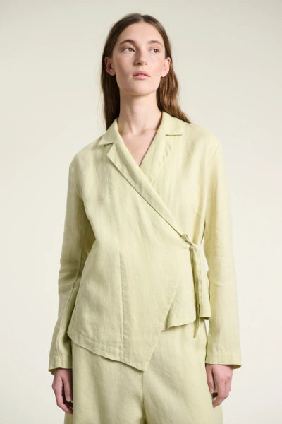 BITTE KAI RAND Wrap Tie Linen Jacket Pistachio 14983