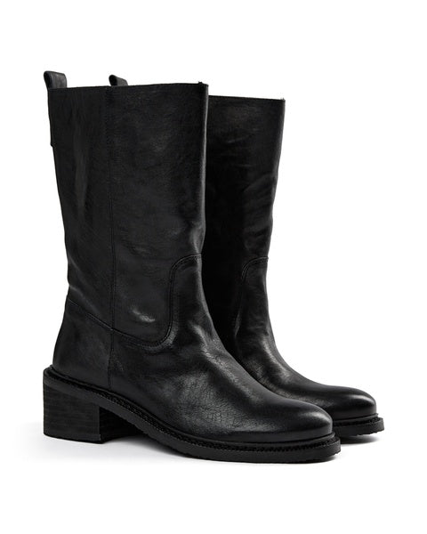 Mos Mosh Melbourne Mid Leather Boot Black