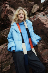 BITTE KAI RAND Feather Down Jacket Lake Blue