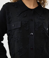 Esqualo Cardigan 3D Flowers Black