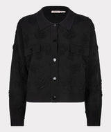 Esqualo Cardigan 3D Flowers Black