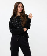 Esqualo Sequin Sweater Black